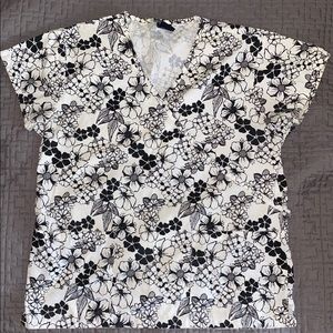 Floral Scrub Top
